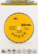 Resim Badem10 300 mm Lazer Kaynaklı Beton Kesme Testeresi Diski Beton Asfalt Tuğla Parke Fayans Elmas Kesim Disk 