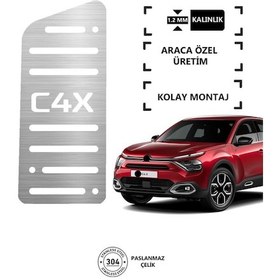 Resim A&g Tuning Citroen C4x Ayak Dinlendirme Pedalı Krom Ayak Dayama Pedalı Kgagpedal000006 