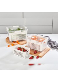 Resim Selka Home Lavin Saklama Kabı 7 L Açık Gri 