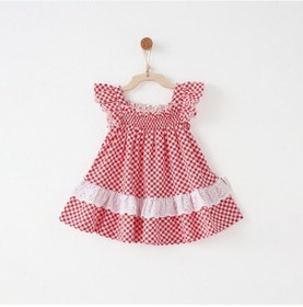 Resim Andywawa Cherry Chatty Elbise Kız Bebek Kırmızı Ac26689 