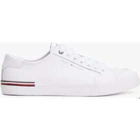 Resim Tommy Hilfiger Erkek Kabartma Logolu Beyaz Sneaker Çok Renkli 