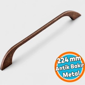 Resim Nzb Metal Mobilya Mutfak Dolabı Dolap Kulpu Kulbu Kulpları 224 mm - 22.4 cm Eskitme Antik Bakır 
