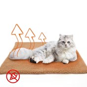 Resim Köpekler ve Kediler için Yumuşak Isıtmalı Yatak Matı, Kaymaz Yıkanabilir Polyester Dikdörtgen Ped, Ekstra Küçükten Orta Boy Irklara Uygun, Konforlu Uyku Matı için Kulübeler ve Sandıklar 