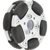 Resim Wezone Robot Omni Tekerleği 60mm Çift Alüminyum, 10 Kauçuk Rulmanlı, 360 Döner, Kayma Engellli, 3kg Yük Kapasitesi, Dıy Robot Aksesuarı 