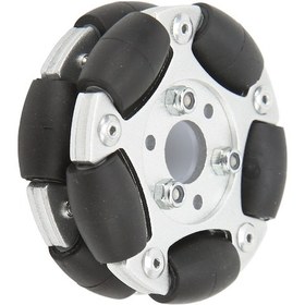 Resim Wezone Robot Omni Tekerleği 60mm Çift Alüminyum, 10 Kauçuk Rulmanlı, 360 Döner, Kayma Engellli, 3kg Yük Kapasitesi, Dıy Robot Aksesuarı 