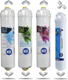 Resim Kapalı Kasa Su Arıtma Cihazı Yeni Nsf'li Özel Seri 4 Aşamalı İnline Filtre Seti 