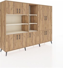 Resim Hyperion Dolap 14 Raflı 9 Kapaklı 220x44x163 Çam-çam/aytaşı Atlas Çam/aytası - Atlas Çam 