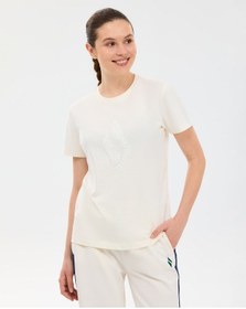 Resim Skechers W Regular Fit Graphic T-shirt Kadın Beyaz Tshirt S2610057-3855 