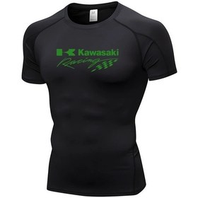 Resim Kawasaki Kawasaki Bisiklet Tişörtü 2025 Erkek Spor Yazlık Hızlı Kuruyan Dar Üstgreenerkek Green 