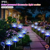 Resim 6 adet/4 adet - 360/240 LED Güneş Bahçe Fıskiye Işıkları, 8 Aydınlatma Modu ile, Dış Mekan Dize Işıkları, DIY Güneş Dekoratif Işıklar, Alışveriş Merkezleri, Sokaklar, Bahçeler, Yollar, Çimler, Partiler ve Düğün Dekorasyonları için Uygun (Çok Renkli/Sıcak Beyaz/Beyaz) IP65. 