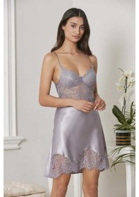Resim Pierre Cardin 6'lı Kaplı Midi Gecelik Sabahlık Set 6015 Royal 001 