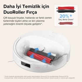 Resim Roborock Q8 Max Beyaz Akıllı Robot Süpürge Outlet Teşhir Ürün 