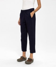 Resim Beli Lastikli Örme Pantolon - M / Camel 