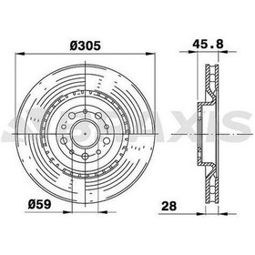 Resim Fren Diski Ön Doblo Iıı Fıat 500 Combo 1.3d / 1.4 / 1.6d 305mm 5 Bıjon 