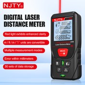 Resim Yeni NJTY C-50, C-100, C-200 Kırmızı Lazer Mesafe Ölçer – 50m/164ft, 100m/328ft ve 200m/656ft Menzilli Çok Fonksiyonlu Ölçüm Aleti, Alan & Hacim Ölçümü, Pisagor Teoremi Hesabı, Sürekli Tarama 