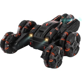 Resim KingKuee Rc Dublör Araba Beş Tekerlekli 2.4g Izle Hareket Kontrolü Tırmanma ve Sürüklenen Araba Doğum Günü Hediyesi - Siyah (Yurt Dışından) 