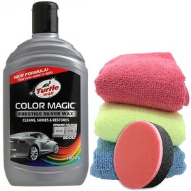 Resim Turtle Wax Renkli Cila Gri 500 3 Adet Mikrofiber Bez Sünger 