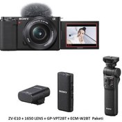 Resim Sony ZV-E10 + 16-50 MM Aynasız Fotoğraf Makinesi + Creator Kit (Distribütör Garantili) 