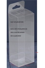 Resim Hedef Matbaa PVC ASETAT KUTU ŞEFFAF KUTU 10 ADET logo baskısı yapılabilir 