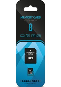 Resim Powerway 8 GB MicroSDHC Hafıza Kartı + Adaptör 