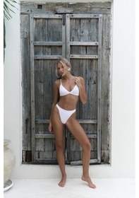 Resim Mai Collection Mai Studios Co. Bagus Kalın Bantlı Brezilyan Bikini Altı - Beyaz Beyaz 