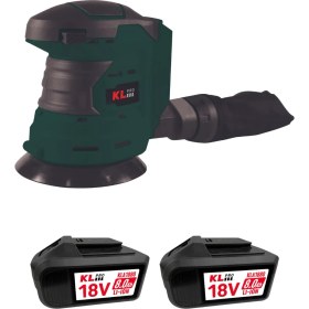 Resim KL Pro KLEZ18-80 18V/8.0AH. 125MM Çift Akülü Şarjlı Eksantrik Zımpara 