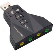 Resim Harici USB Ses Kartı Sanal Çift Ses 7.1 USB 2.0 Adaptör Dizüstü Bilgisayar için Tak ve Çalıştır 