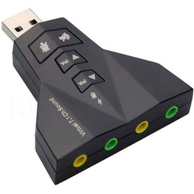 Resim Harici USB Ses Kartı Sanal Çift Ses 7.1 USB 2.0 Adaptör Dizüstü Bilgisayar için Tak ve Çalıştır 