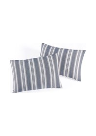 Resim Sport Çizgili 2li Yastık Kılıfı Soft Line Antrasit Antrasit 
