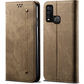Resim Eabhulie Vıvo Y50 Için Retro Deri Flip Cüzdan Standlı Kılıf (Yurt Dışından) 