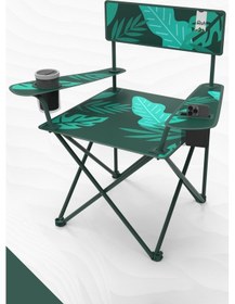 Resim Perilla Qufi Katlanır Kamp Piknik Sandalyesi Rejisör Koltuğu - Yeşil Yeşil 