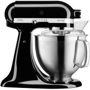 Resim Kitchenaid Artisan 4,8 L Stand Mikser 5KSM185PS Onyx Black-EOB 