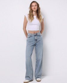 Resim Regular Fit Kadın İndigo Jean Pantolon 