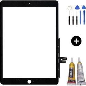 Resim Apple Uyumlu iPad 7.nesil A2197-a2198-a2200 Servis Dokunmatik Siyah + Montaj Seti 
