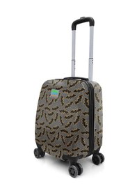 Resim Coral High Kids Koyu Gri Hardal Yarasa Desenli Çocuk Valizi 16740 