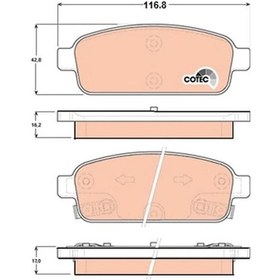 Resim Disk Fren Balatası Arka Opel Astra 09-- Chevrolet Aveo 13-- Cruze 09 , Orlando 11-- Trax 12 , Volt 11 