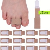 Resim 12 adet Tekrar Kullanılabilir Çekiç Parmaklar, Bölünmüş Ayak Parmak Kayışı, Ayak Bakım Aracı Unisex (Standart Boy) 
