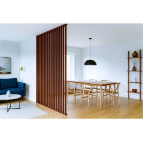 Resim Pinoxi Ahşap Çıtalı Paravan Oda Ayırıcı Seperatör Duvar 200 x 280 cm 