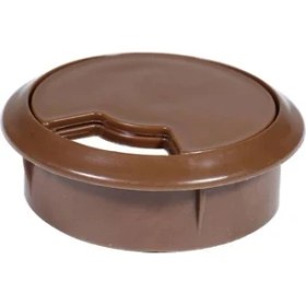 Resim Nzb Masaüstü Kablo Kanalı Deliği Kapağı Kahverengi 6 cm 