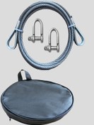 Resim LİDERSAN ÇELİK Çantalı Izoleli Çelik 6 Metre Araç Çekme Halatı 7 Ton Çelik Çekme Halatı 2 Adet Mapa 