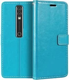 Resim PU Deri Cüzdanlı Telefon Kılıfı Vodafone Smart V10 ile Uyumlu, Mıknatıslı Kapaklı, Kart Gözlü ve Ayaklı Koruyucu Kapak 