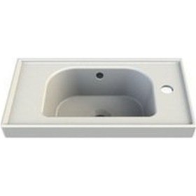 Resim Turkuaz Seramik Cerastyle Frame Etajer Uyumlu Sağdan Delik Lavabo 50 x 28 CM 