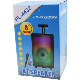 Resim Bluetooth Mikrofon - Kumandalı Speaker Işıklı 2400mah 256x228x421mm 20w - 100hz-20khz - 85db Pl-4432 Standart 