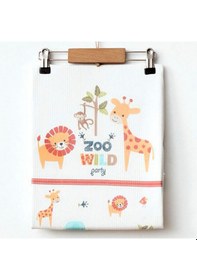 Resim Minituffy Penye Zoo Desenli Battaniye 85x80 Cm 1008 Çok Renkli 