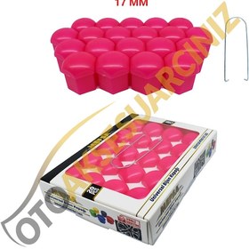 Resim A Kalite Mefsa Bijon Kapağı Düz 17 Mm Pembe 20 Li Set 