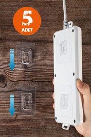 Resim Tor Store 15'li Set Geçmeli Klips Eşya Sabitleme Askısı Kendinden Yapışkanlı 