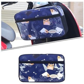 Resim Cbtx Global Rzahuahu 5l Motosiklet Gidon Saklama Çantası - Koyu Mavi / Kedi 