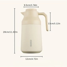 Resim Willowhaven Siyah 304 Paslanmaz Çelik Termos - Sızdırmaz Kapaklı Büyük Hacimli Termal Sürahi 