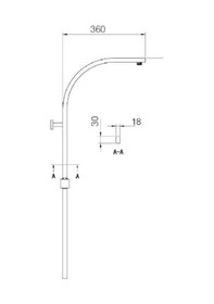 Resim Penta Duş Sistemi Kare Boru Gold 8867 Altın 