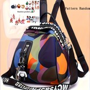 Resim 1 adet Moda Siyah Naylon Sırt Çantası - Büyük Kapasite, Ayarlanabilir Askı, Fermuarlı Şık Baskı, Elde Yıkanabilir veya Profesyonel Kurutma Yıkama, Polyester Astarlı Seyahat Çantası, Rahat Seyahat Çantası | Canlı Sırt Çantası | Ayarlanabilir Askı Çantası, Sırt Çantası 